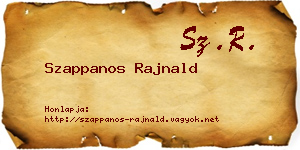 Szappanos Rajnald névjegykártya